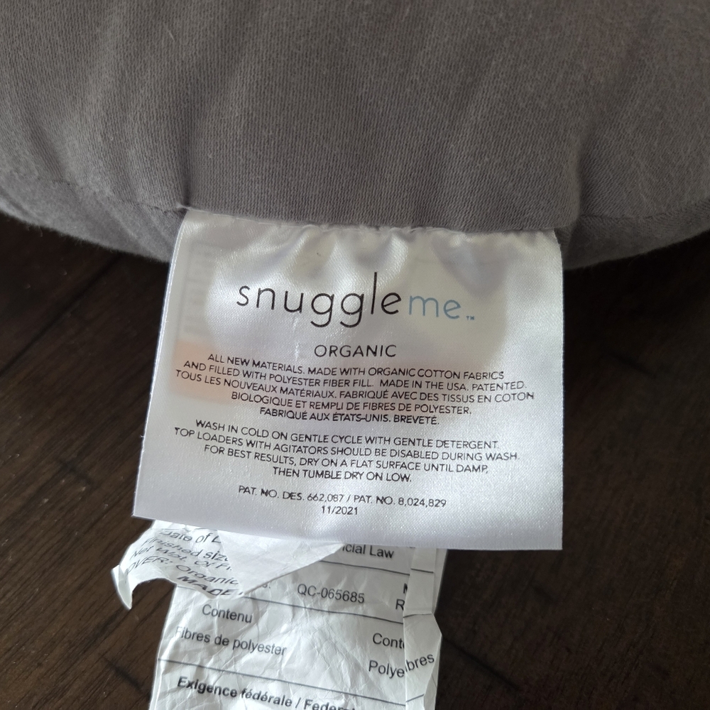Snuggle Me Grey Infant Lounger with Green Cover - Picture 4 of 4